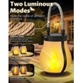 thumbnail image 3 of Solar Lantern Outdoor Lights, Dancing Flame Solar Lantern Outdoor Lights, Hemp Rope Hanging Flame Lamp, for Camping Pathway Garden Yard Decor, 3 of 5