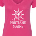 thumbnail image 4 of Inktastic Portland Maine Vacation Women's V-Neck T-Shirt, 4 of 5