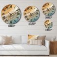 thumbnail image 4 of Designart "Aqua Symphony Beige Blue Harmony" Abstract Oversized Wall Clock, 4 of 6