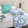 thumbnail image 5 of Four-Piece Bedding Set,Summer Blanket Bed Blanket Skin Friendly Plain Print Washed Cotton Bed Blanket Cool Comforter Hot Sleeping Summer Comforter Ventilated Comforter, 5 of 7