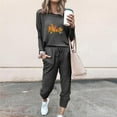 thumbnail image 2 of Usmixi Womens Lounge Set Womens Thanksgiving Day 2 Piece Outfits Car Print Long Sleeve Pullover Top Drawstring Elastic Waist Pant Sets Casual Pocket Loungewear Sets Fall Saving, 2 of 5