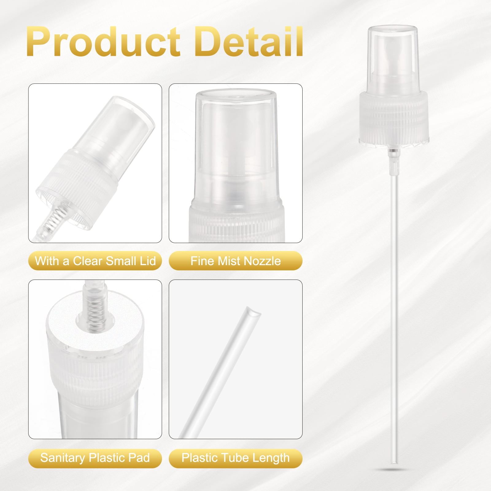 Unique Bargains Reusable Fine Mist Spray Top Essential Oils Personal Care Clear