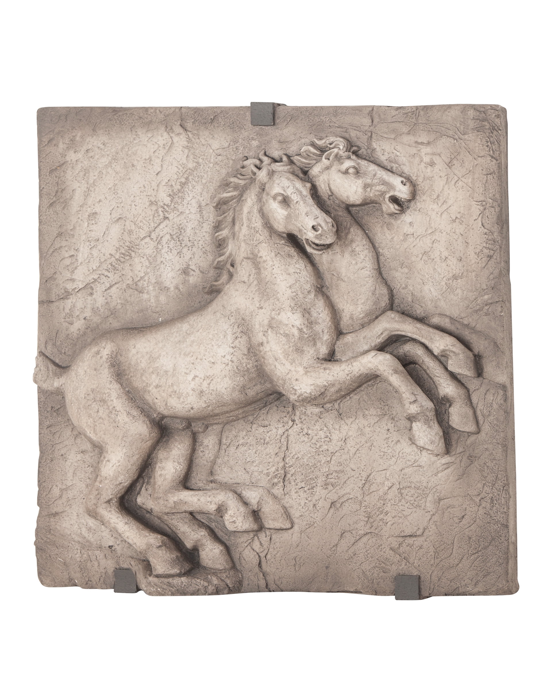 Decmode Traditional 29 X 29 Inch Polystone Horses Wall Plaque