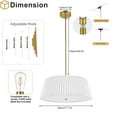 thumbnail image 3 of Elegant Adjustable Hanging Lamp - Modern Trapezoidal Design for Home Decor, 3 of 14