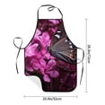 thumbnail image 6 of Zufioo Pink Blossoms Butterfly Print Tie-up Apron, Unisex Kitchen Apron - Oil-proof, Stain-proof and Waterproof, Suitable for Restaurants and Service Industries-One Size, 6 of 9