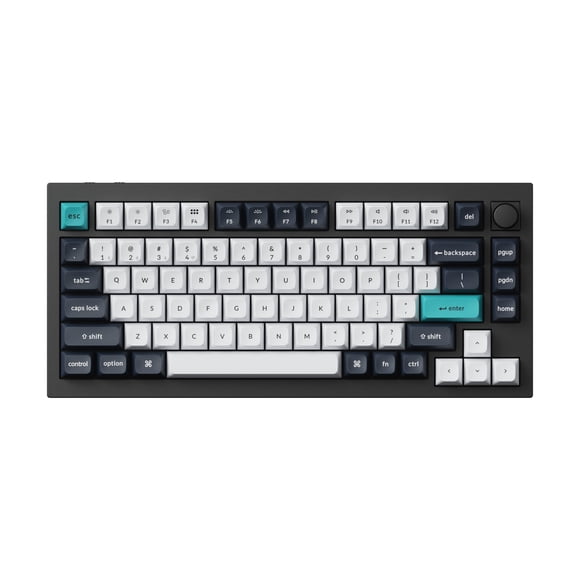 Keychron Q1 Max Swappable RGB Backlight Red Switch Knob Version - Black