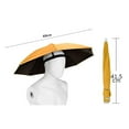 thumbnail image 2 of New Head Wearing Sunshade Windproof Umbrella Head Hats Rain Gear Head Umbrella Hat WINE RED, 2 of 8