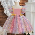 thumbnail image 6 of Avrntaa Baby Girls Cute Tutu Dress Star Print Flutter Party Dresses Wedding Pageant Ball Gown with Bow, 6 of 8