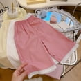 thumbnail image 5 of Ugoldhm Girls Lace Trim Elastic Waist Wide Leg Cropped Pants with Scalloped Hem for Summer Casual Wear, 5 of 5