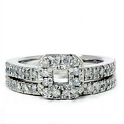 Pompeii 3/4ct Princess Cut Diamond Engagement Ring Setting 14K (G/H,I1)