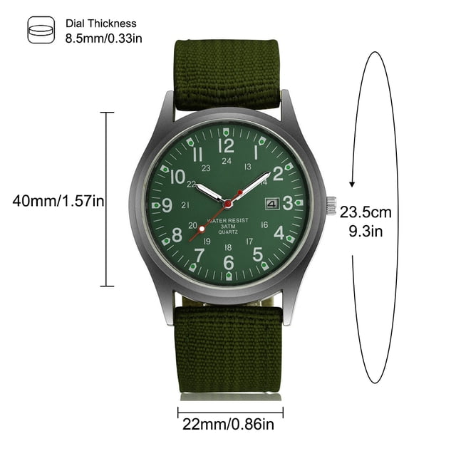 Reloj De Cuarzo Luminoso Para Hombre Reloj Casual Con Cinturón De Nailon Tejido ANGGREK Ropa