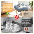 thumbnail image 6 of iFaveorr Elevated Cat Bed – Washable Flower Pet Cushion, Sturdy Wooden Frame, Heavy-Duty Lounge for Indoor Cats & Small Dogs, Gray, 6 of 7