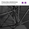 thumbnail image 4 of PURPLE LEAF Parasol Déporté Carré 9 X 9 Pi pour Terrasse Extérieure, Grand Parasol Suspendu, Parasol en Aluminium avec Rotation à 360°, Parasol de Jardin et de Piscine Ajustable, Gris Pâle, 4 of 7