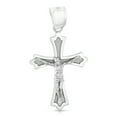 thumbnail image 2 of 14K White Gold Jesus Crucifix Cross Pendant with 1.5mm Rope Chain Chain Necklace - 22", 2 of 6