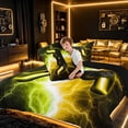 thumbnail image 4 of meiyoeat Neon Lightning Gaming Full Size Comforter Sets for Boys Girls, Electric Gamer Bedding Sets, Yellow Green, Black Reversible 3pcs, 1 Comforter and 2 Pillowcases, 4 of 6