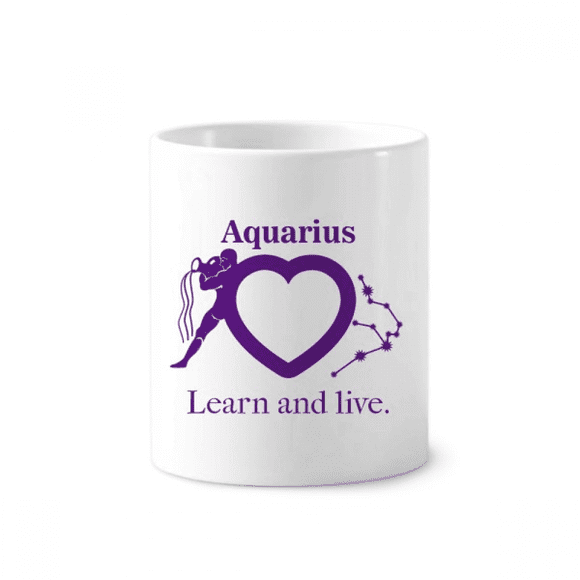 Motivation Constellation Love Aquarius Toothbrush Pen Holder Mug Cerac Stand Pencil Cup