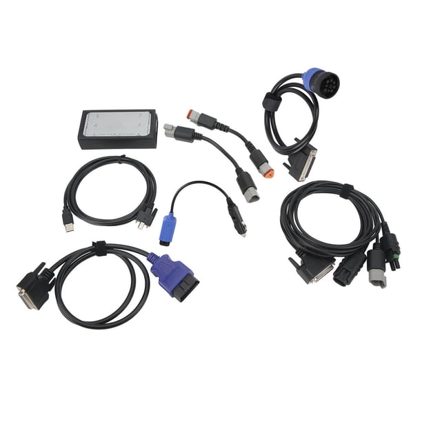 Kit De Adaptador De Enlace De Datos En Línea 6 Herramienta De Diagnóstico De Escáner De Camiones De Servicio Pesado Con Puertos USB Y RS232 Para Software Insite Powerspec