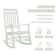 thumbnail image 2 of Kozyard High Back Slat Rocking Chair, Solid Wood Outdoor Rocking One Chair for Front Porch Furniture, Porch Chairs for Indoor or Outdoor Use (1 Pack, White W/O Table), 2 of 6