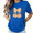 blue-1, variant on Autumn Pumpkin Bow Graphic Tee Women's Short Sleeve Crewneck Seasonal Top