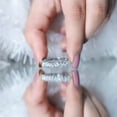 thumbnail image 6 of Rosec Jewels Lab Diamond Wedding Band - Heart Band Ring - EF-VS Quality Certified, 18K White Gold, US 6.50, 6 of 9