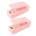thumbnail image 1 of 2 Pcs Mini Scelleuse de Sacs Portable Scelleuse Alimentaire à Main à Piles (Rose, Sans Pile), 1 of 8