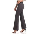 thumbnail image 2 of Rekkuna Women's Stretchy Comfort Pull-On Flare Leg Pant (6, Dark Grey), 2 of 6