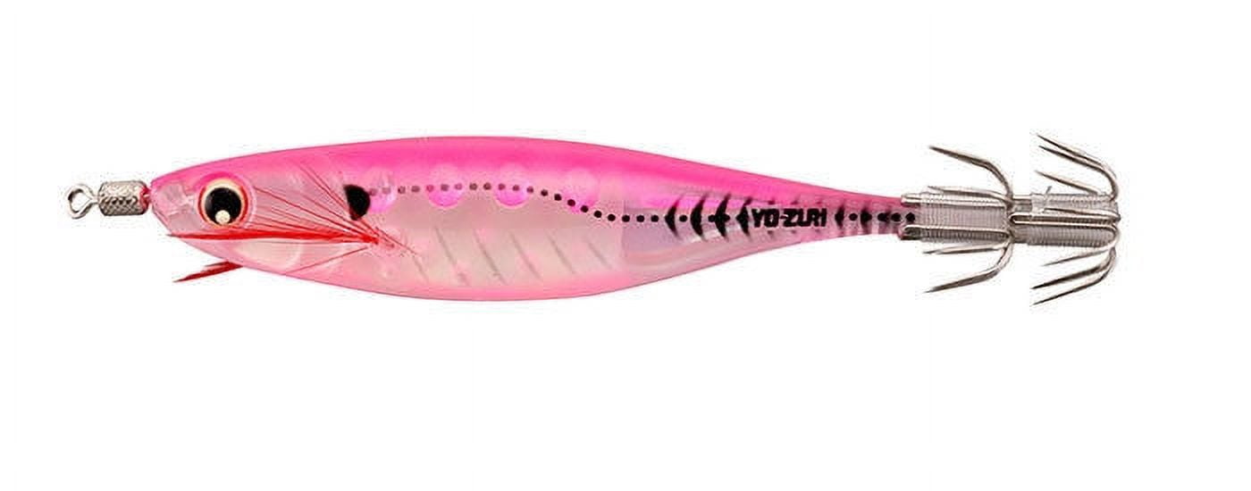 (2 pack) Yo-Zuri Ultra Bait 3 1/8" Squid Jig Hard Bait Fishing Lure, Luminous Pink