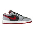 thumbnail image 3 of Air Jordan 1 Low Big Kids' Shoes Color: Black/Cement Grey/White/Fire Red Size: 5.5Y, 3 of 5