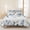 Blue White, variant on 3 Pieces Queen Quilt Set,Summer Surfing Beach Tropical Palm Tree Soft Bedding Sets with 1 Quilt & 2 Pillow Shams,Rustic Wooden Plank Summer Bedspread Lightweight Coverlet Comforter for All Season