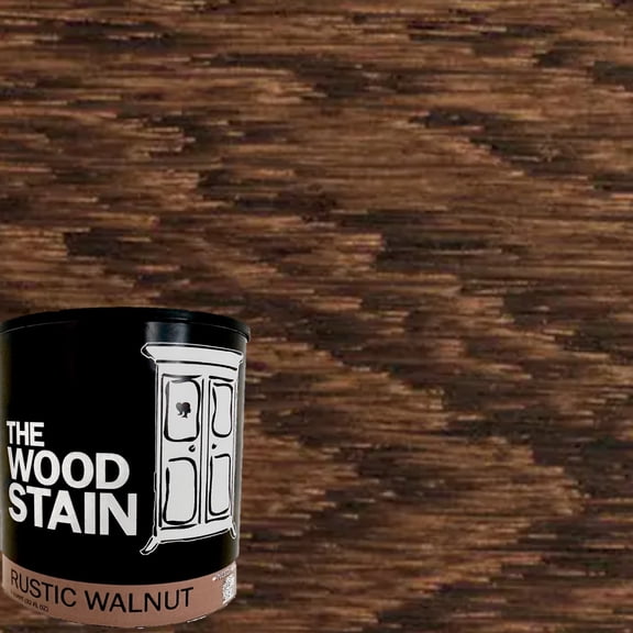 32 oz. The Wood Stain Rustic Walnut Low VOC Oil-Based Interior Wood Stain