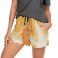 thumbnail image 6 of Women's Short Sleep Pants Sleep Shorts for Women Women's Pajama Bottoms Women's Athletic Shorts Suitable for Home Use Relaxation S Beautiful Orange Marble, 6 of 8