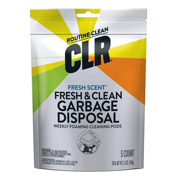 CLR Fresh & Clean Garbage Disposal Cleaner Foaming Pods, 5ct, Fresh