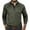 Army Green, variant on JTieacloth Tall Size T Shirts for Men Male Autumn And Winter Long Sleeve Solid Color Plaid Lapel Button Raglan Sleeve Top