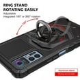 thumbnail image 5 of For TCL 30V 30 V 5G Dropproof Shockproof Kickstand Ring Stand Phone Case Cover With Tempered Glass Screen Protector - Black, 5 of 5