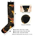 thumbnail image 3 of FORMRS Womens Knee High Socks Casual Long Thick Travel Daily Wear, 2 Pairs, Black Fish Pattern, 3 of 6
