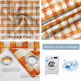 thumbnail image 2 of Fsddascl Orange Plaid Fall Blackout Curtains for Bedroom/Living Room, Thermal Insulated Kitchen Curtains, Thanksgiving Checkered Modern Buffalo Grommet Darkening Window Treatment Drapes 52"x84"x2, 2 of 6