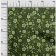 thumbnail image 1 of oneOone Cotton Poplin Twill Olive Green Fabric Florals Dress Material Fabric Print Fabric By The Yard 56 Inch Wide, 1 of 1