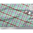 thumbnail image 3 of Soimoi Viscose Chiffon Fabric Plaid Check Printed Craft Fabric by The Yard 42 Inch Wide, 3 of 3