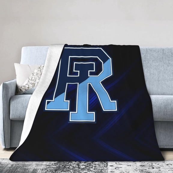 Uri University of Rhode Island Rams Fleece Blanket, Very Soft Microfiber Flannel Blanket for Couch Warm and Cozy for All Seasons