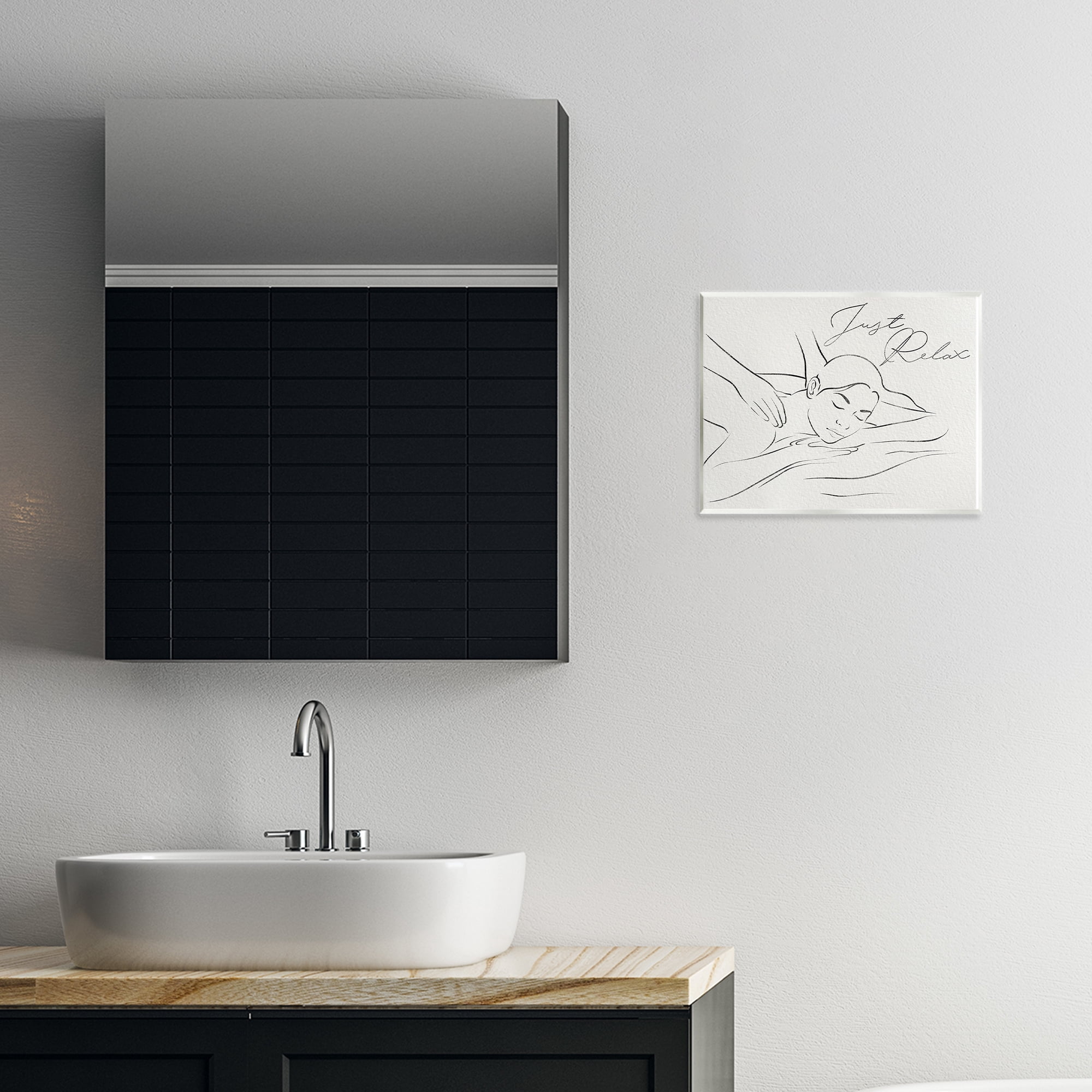 Stupell Industries Just Relax Massage Contour Wall Plaque Art, design by Marcus Prime