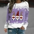thumbnail image 1 of Mirages Cardigans à Capuche Surdimensionnés pour Femmes, T-Shirt Ample Imprimé d'Hiver pour Femmes, Chemisier à Manches Longues, Hauts Décontractés à Col Rond, 1 of 4