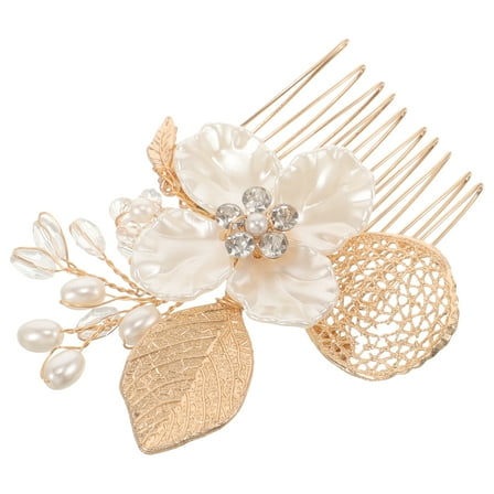 Gold Leaf Side Comb Bridal Bobby Pins Wedding Hair Accessories Clips for Girls Bride Headpiece Vintage Hairpin Miss 2