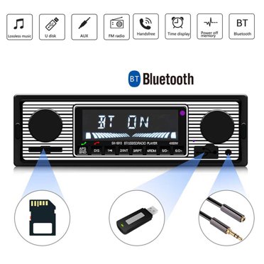 PYLE PLR14MPF - In-Dash AM/FM-MPX MP3 Shaft Style Dual Knob Radio w/USB ...