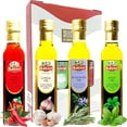 Infused Extra Virgin Olive Oil Variety Pack, Cold Pressed, 4 x 8.5oz