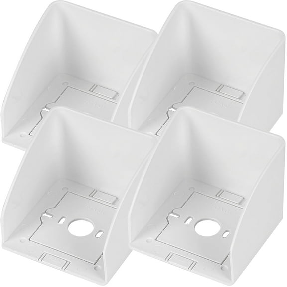 HOMEMAXS White Protective Cover for Outdoor Use Durable Plastic Resistant to Breakage 4 Pieces