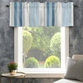 thumbnail image 4 of Blue Striped Farmhouse Short Window Curtain Valances, Modern Farmhouse Stripes Grey Rod Pocket Kitchen Valances for Living Room Bedroom Bathroom Cafe 54" x 18", 4 of 8