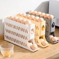 thumbnail image 2 of KMSS 30 Eggs Egg Holder for Fridge, Auto Rolling Fridge Egg Organizer Egg Dispenser Holder for Refrigerator Kitchen Fridge Egg Rack, 2 of 8