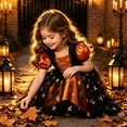 thumbnail image 5 of Odeerbi Kids Girls Halloween Princess Dress Puff Sleeve Tulle Tutu Dress Party Gown, 5 of 5