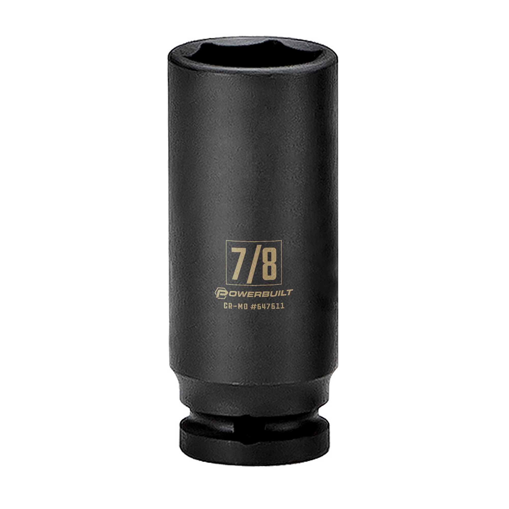 Powerbuilt 3/8 in. Drive x 7/8 in. 6 Point Deep Well Impact Socket ...