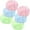 03#Colorful[6Pack], variant on Bxaolu Shower Cap, 3 Pcs Waterproof Reusable Shower Caps Bath Hair Hat for Women Men, Colorful Dotted